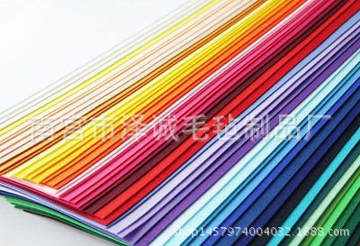 生产供应 彩色毛毡布 diy 彩色化纤羊毛毡