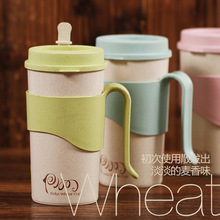 新品创意咖啡杯套装牛奶杯带盖奶茶热饮杯单层本色马克杯定制logo