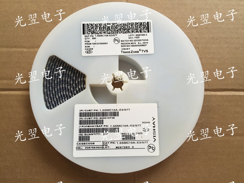 贴片TVS二极管 1.5SMC12A 1.5KE12A SMC 单向瞬变抑制