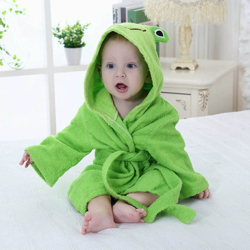 Spring cartoon children's bathrobe for men and women, pijama, Korean style, wholesale