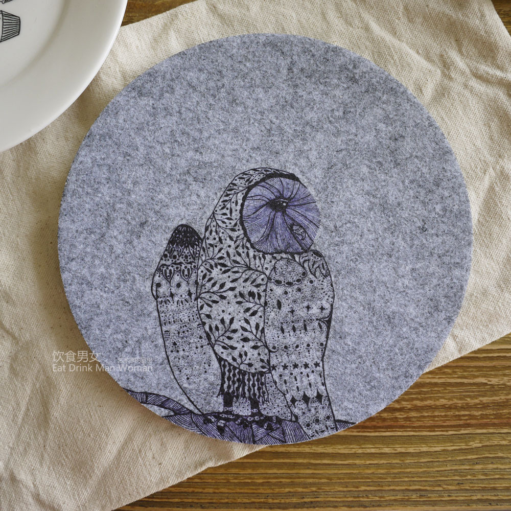 厂家直销毛毡垫 创意复古毛毡垫茶杯垫 餐盘垫 可按需定制