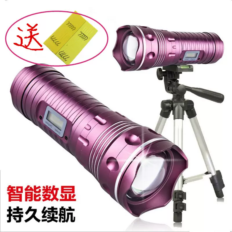 夜钓灯蓝光钓鱼灯1000W超亮强光手电筒双光源落地氙气灯台钓夜光