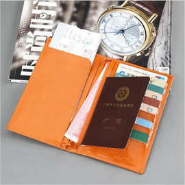 欧美热款男士油蜡真皮护照夹拉链护照包多卡位多功能卡包厂家定制