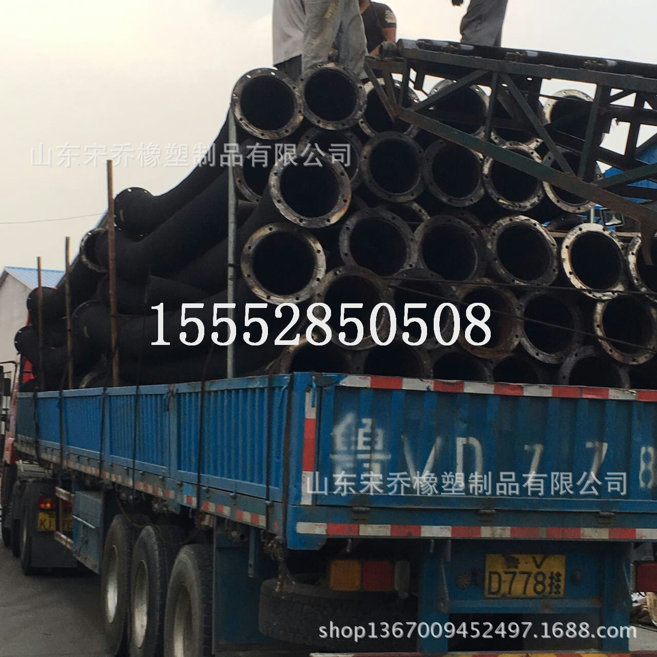 高压吸排水耐磨抽沙排泥橡胶钢丝管大口径钢丝缠绕法兰胶管