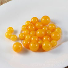 高仿合成单色仿蜜蜡圆珠散珠 饰品配件批发 琥珀蜜蜡弟子珠