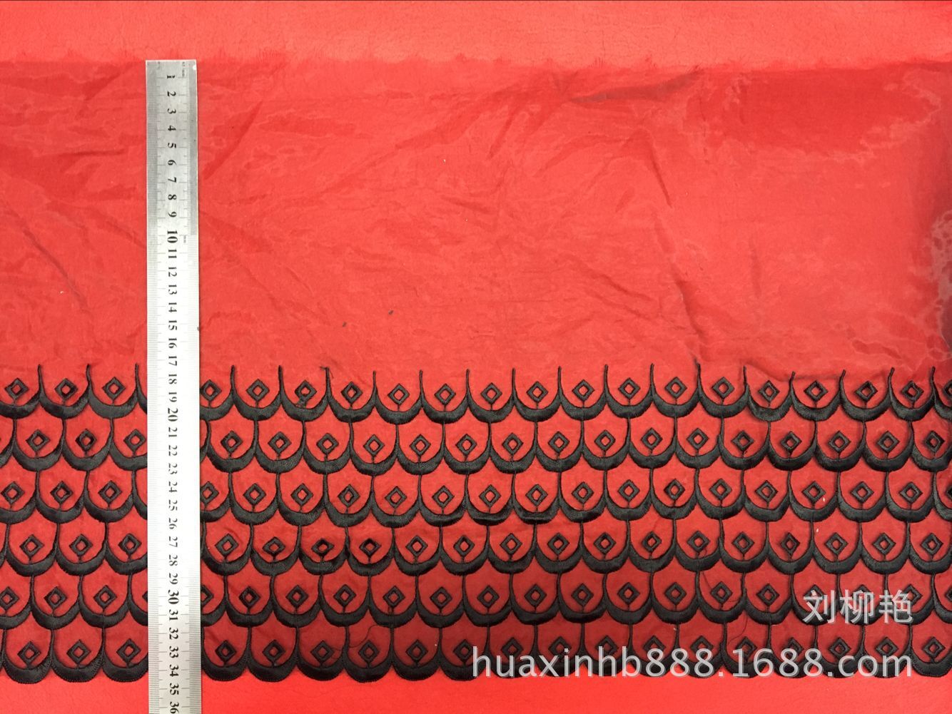 人造丝网纱刺绣条码蕾丝花边服装辅料电脑绣花宽花边宽幅花边