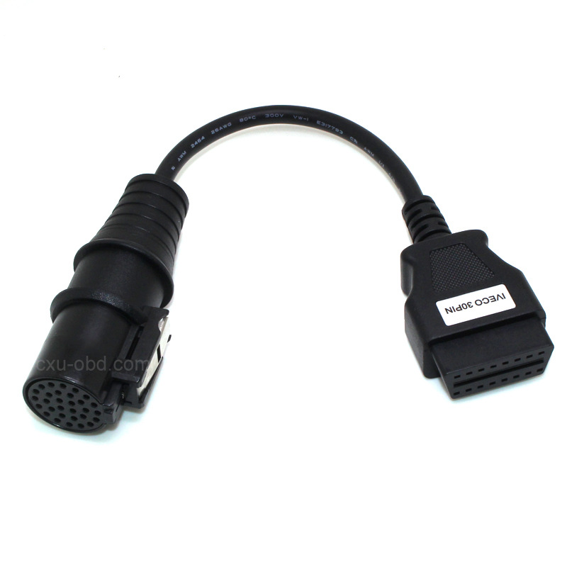 H09  30P to 16pin OBD 汽车转换线 30pin for IVECO 依维柯