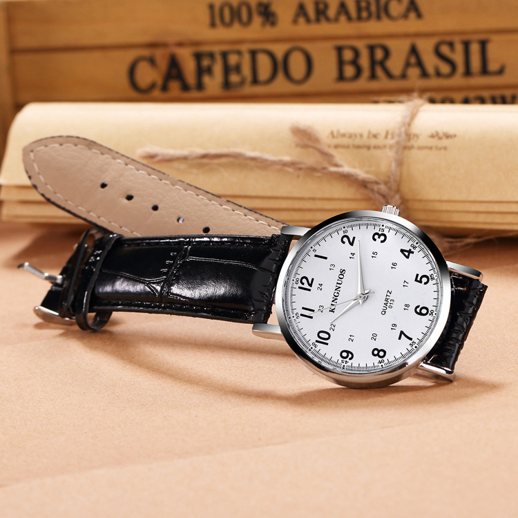 Modern Style Solid Color Buckle Quartz Men's Watches display picture 2