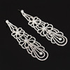 Fashionable crystal, earrings, accessory, Korean style, flowered, wholesale