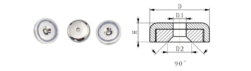 磁性吸力件 磁性挂钩 magnet hook & p
