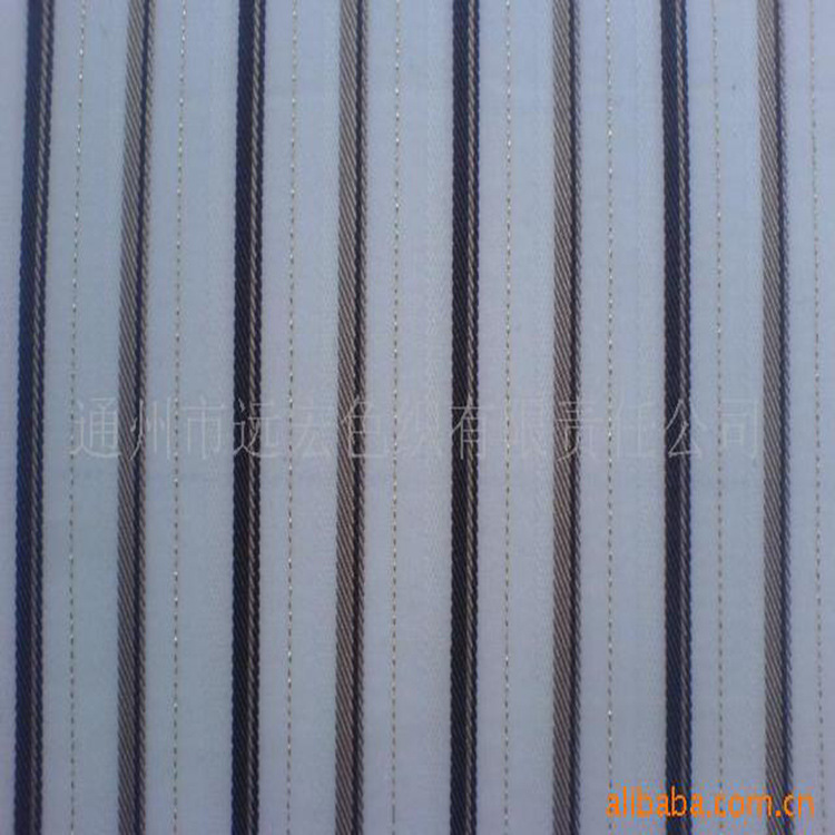 供应涤棉条纹布 弹力平纹色织条纹布 休闲时装衬衫色织条纹面料