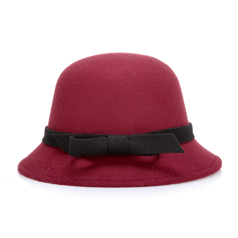 2020 Otoño e Invierno Nuevo estilo coreano sombrero de lana sombrero de moda simple moda sombrero de mujer sombrero de cuenca entrega de una pieza