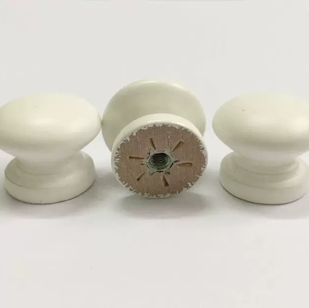 奇晟竹木家具五金配件蘑菇抽屉门木拉手圆形木拉手单孔暗抽木拉手