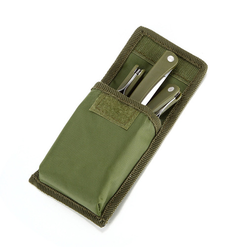 Concave-convex outdoor camping picnic tableware travel folding three-piece set stainless steel folding knife, fork and spoon cross-border AT6382