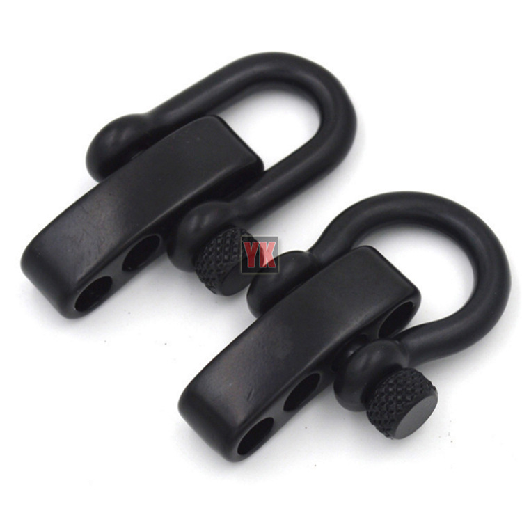 葳批发不锈钢调节扣 马蹄扣 不锈钢D型卸扣 伞绳编织配件箱包配件