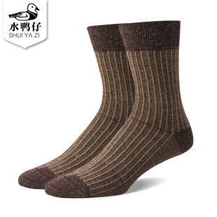 175 water duck autumn and winter new independent packaging warm thickened stockings high striped wool socks cross-border supply