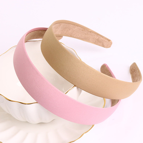 Korean style retro simple wide-brimmed hair hoop practical solid color fabric hairpin headband hair accessories headwear jewelry wholesale