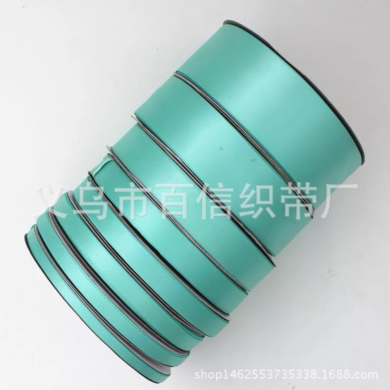 单面涤纶带蒂芙尼色丝带彩带丝带装饰DIY辅料厂家直销家纺飘带