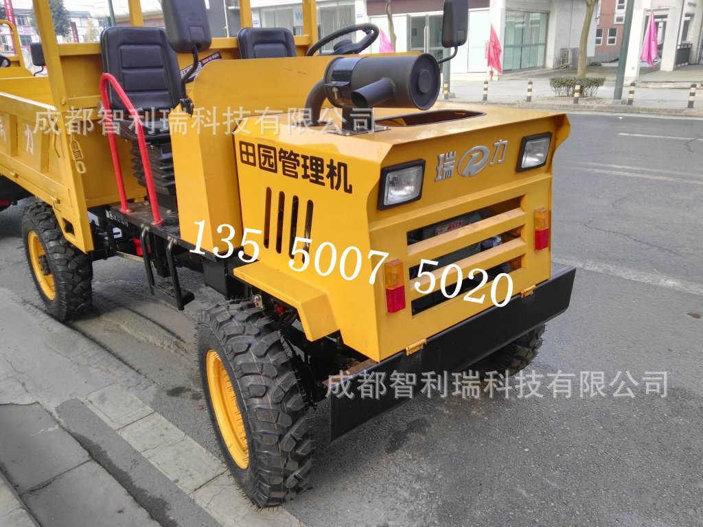 四川批发汽刹四轮工程车 双液压自卸四轮翻斗车 四轮气刹农用车