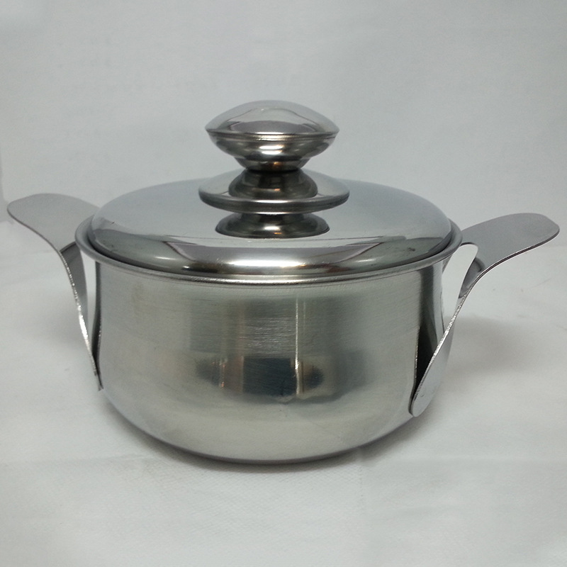Factory direct sales of flat ear pot, four-piece set, stainless steel household multi-purpose soup pot, all-steel lid stewing pot detail image 3
