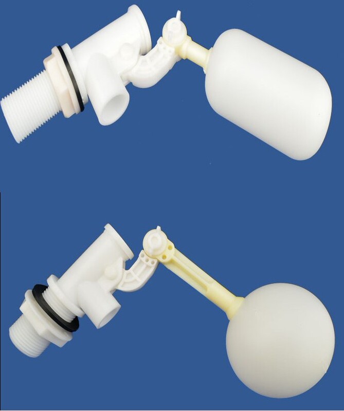 Large flow non-pressure float valve fish tank bottom water tank plastic float valve inlet valve adjustable water level switch!