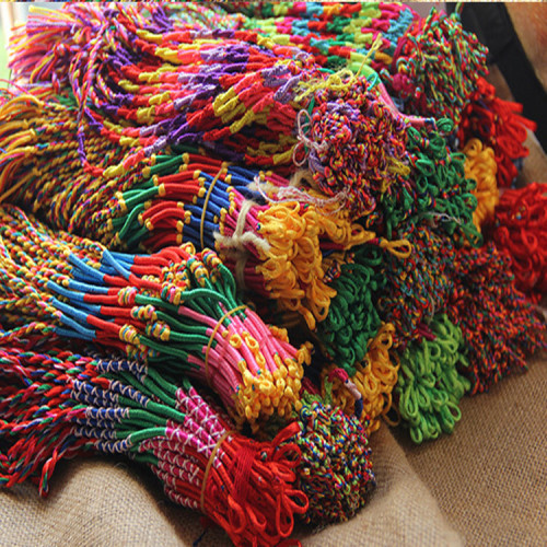 Dragon Boat Festival colorful rope bracelet colorful ethnic style braided thread safe transfer colorful rope bracelet rope manufacturer wholesale