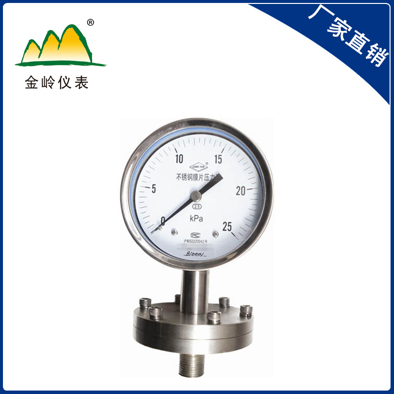 江苏金岭仪表供应 JL-YPF 膜片压力表
