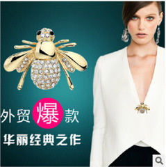 懷琅廠家直供 歐美外貿時尚可愛動物鑲鑽小蜜蜂胸針 新款