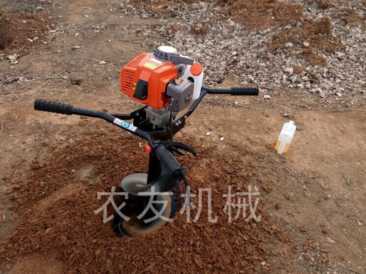 大棚立柱挖坑机 大马力汽油打坑机 多功能手提植树挖坑机