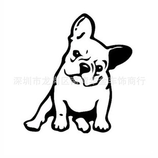 J-111  French Bulldog Dog Car Sticker ��ţȮ��܇�N��