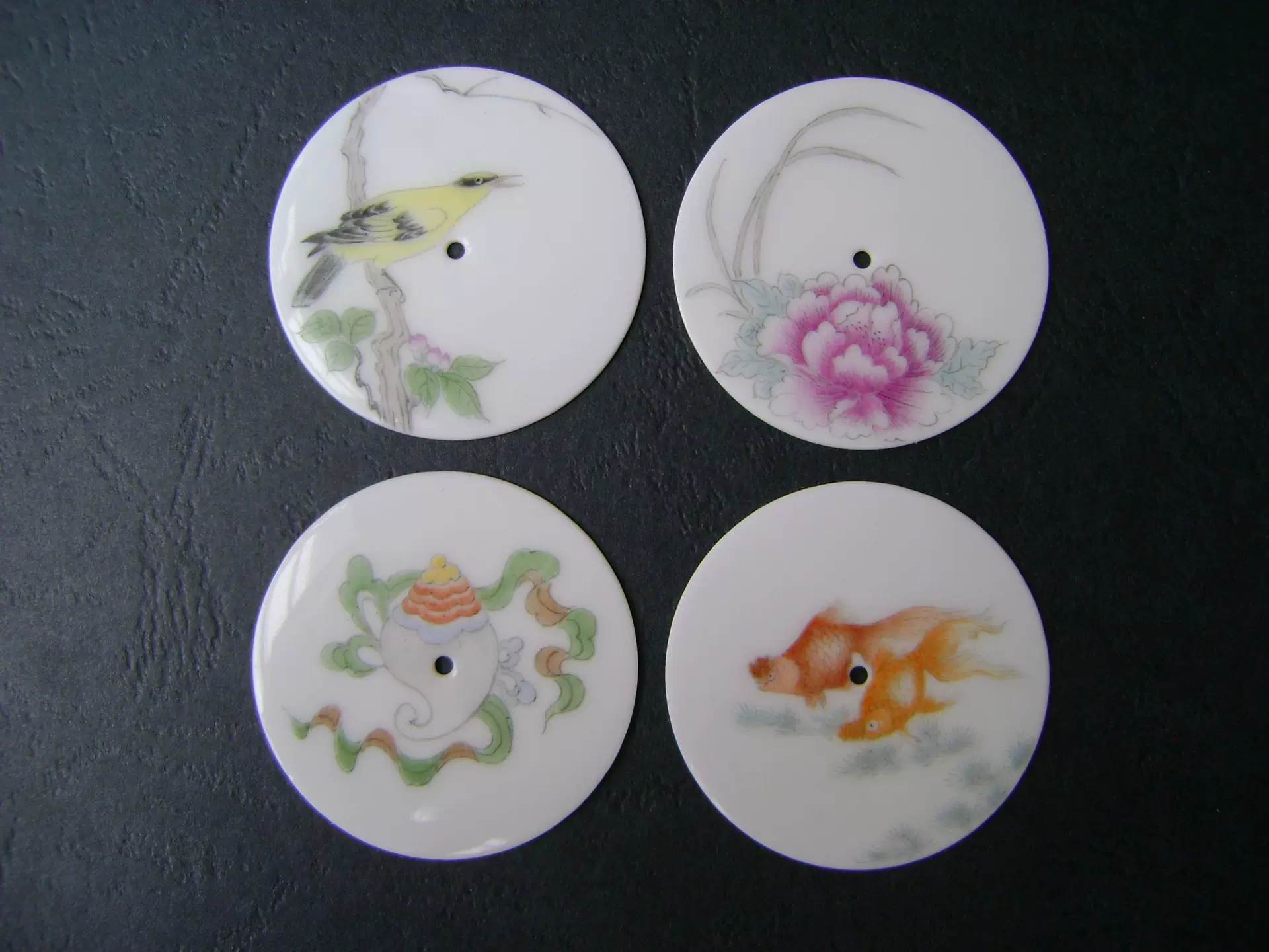 新品推荐陶瓷手绘表盘 景德镇陶瓷表盘 薄胎瓷表盘 手表表盘瓷片