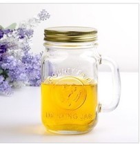 厂家直销墨西哥产方形公鸡杯 玻璃杯 带把复古杯 牛奶杯 果汁杯