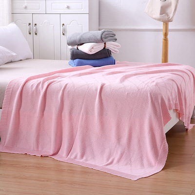 沙发休闲毯 新款时尚棉麻菱形针织毛线毯 办公室午睡空调毯批发|ms