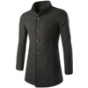 New winter fashion color Lapel long coats in men wool coat 5 color blue