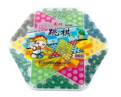 厂价直销新款成功牌606跳棋 六角玻璃弹子 文体用品量大从优