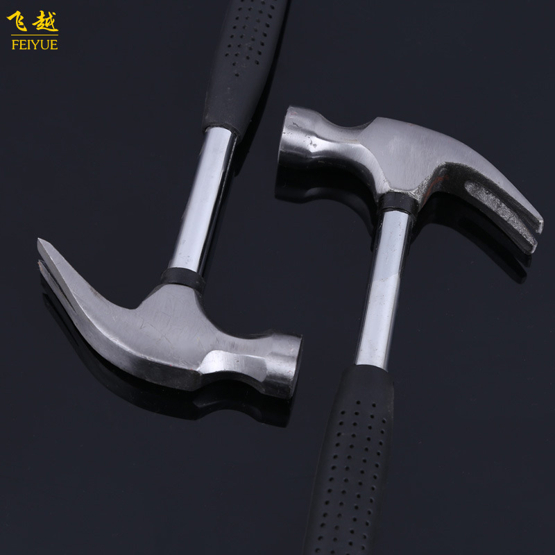 钢管羊角锤 包塑柄铁道船舶检测锤 一体锻打圆顶羊角起钉器