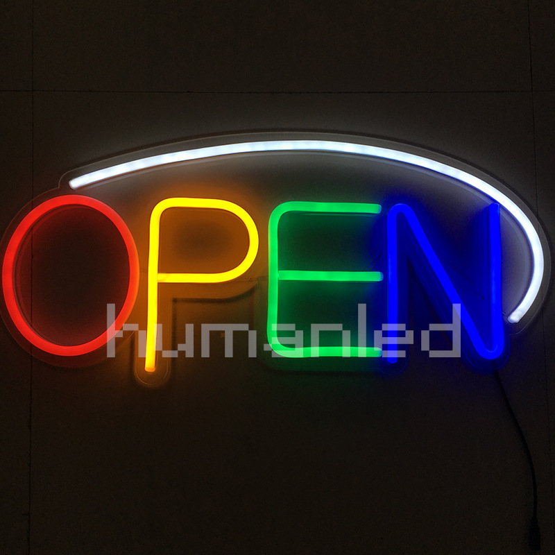 OPEN灯饰牌 led霓虹灯广告牌 插电英文字母霓虹招牌 店铺营业牌