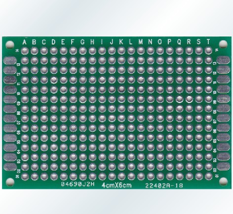 双面喷锡绿油玻纤万用板 PCB板 4x6cm 厚度1.6 双面万能板