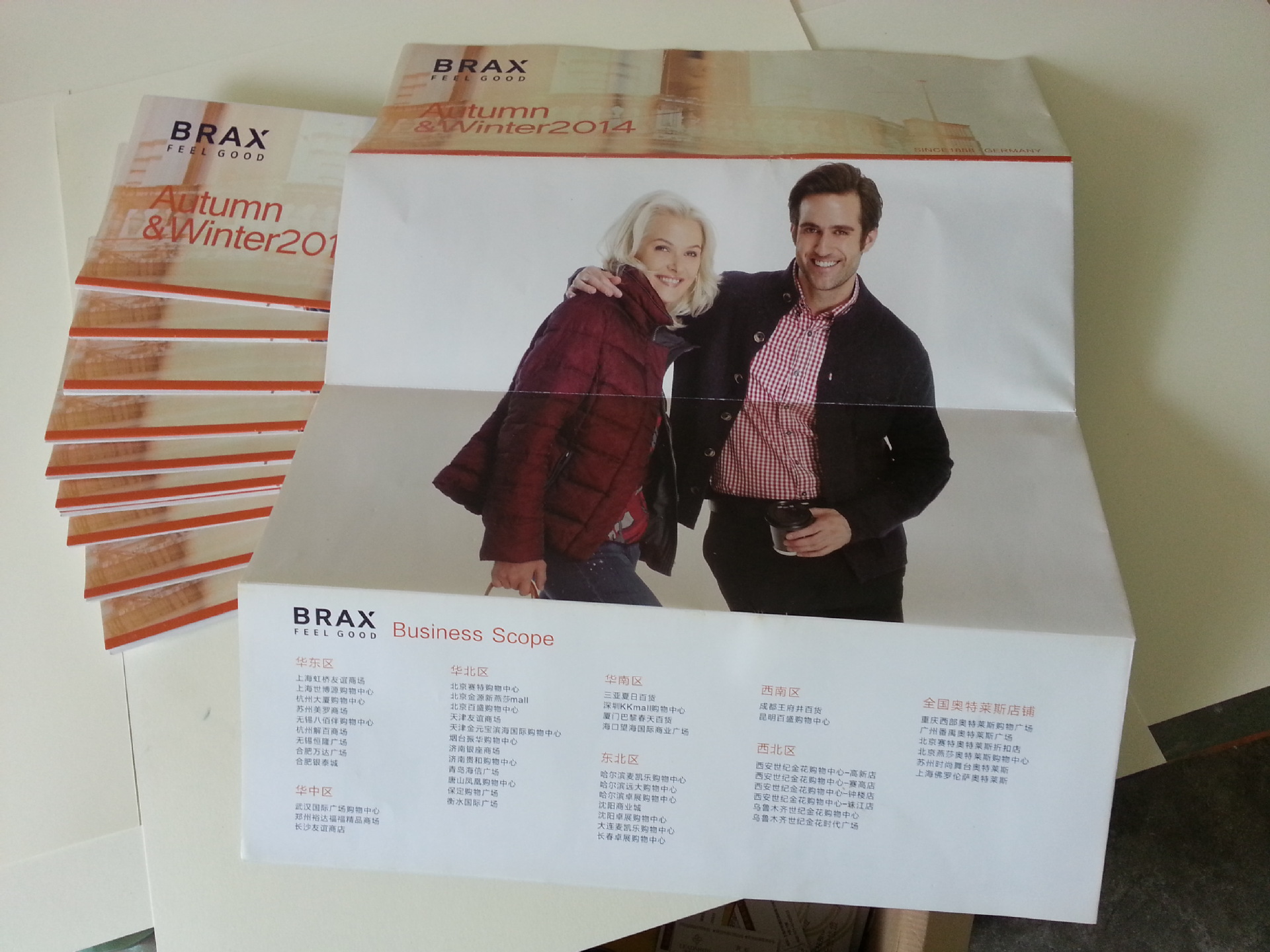 157克铜版纸 亚粉纸外贸服装 展会4折页 6折页 8折页 设计印刷