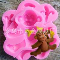 巧克力模_糖模具巧克力宝宝宴会装饰猴子吃香