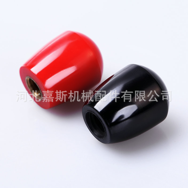 生产发胶木内螺纹椭圆手柄套机床手柄用电木内丝手柄套注塑配件