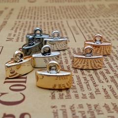 廠家直銷飾品配件ABS塑料CCB電鍍扁平吊鐘流蘇帽蓋