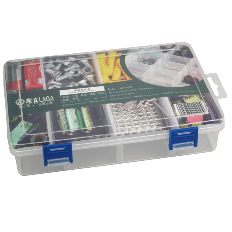 Old A thickened 8 grid jewelry box activity division component box part box storage box LA911200