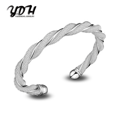 网手镯批发 国外热销镀银手环 欧美精致饰品 首饰厂订做批发