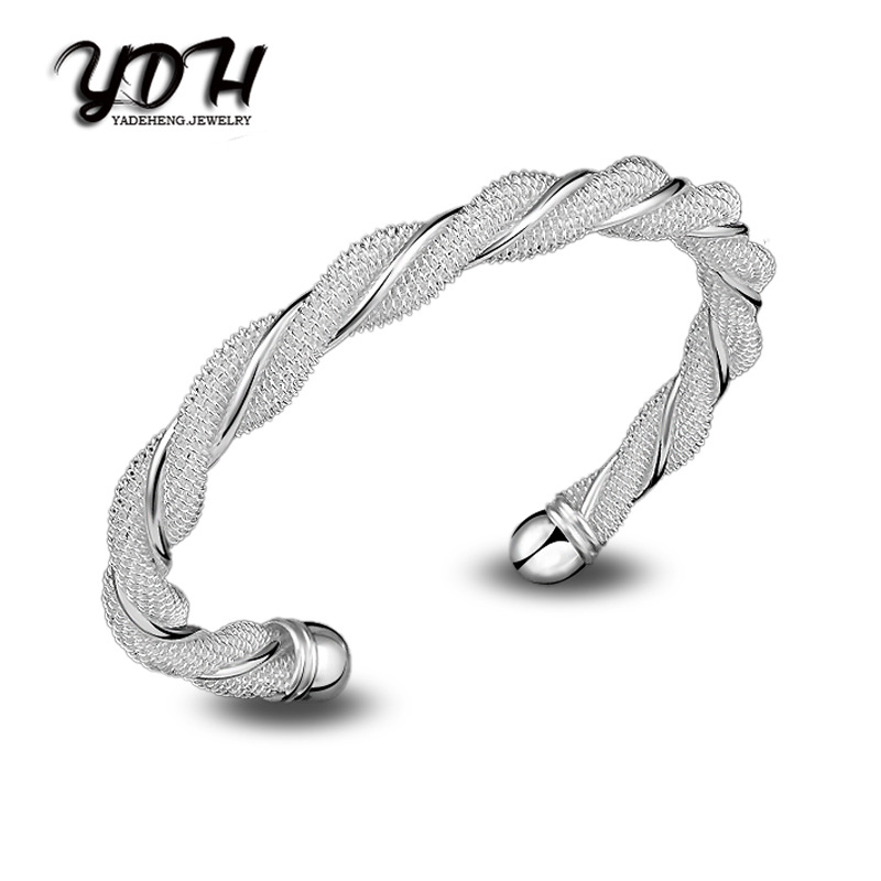 网手镯批发 国外热销镀银手环 欧美精致饰品 首饰厂订做批发