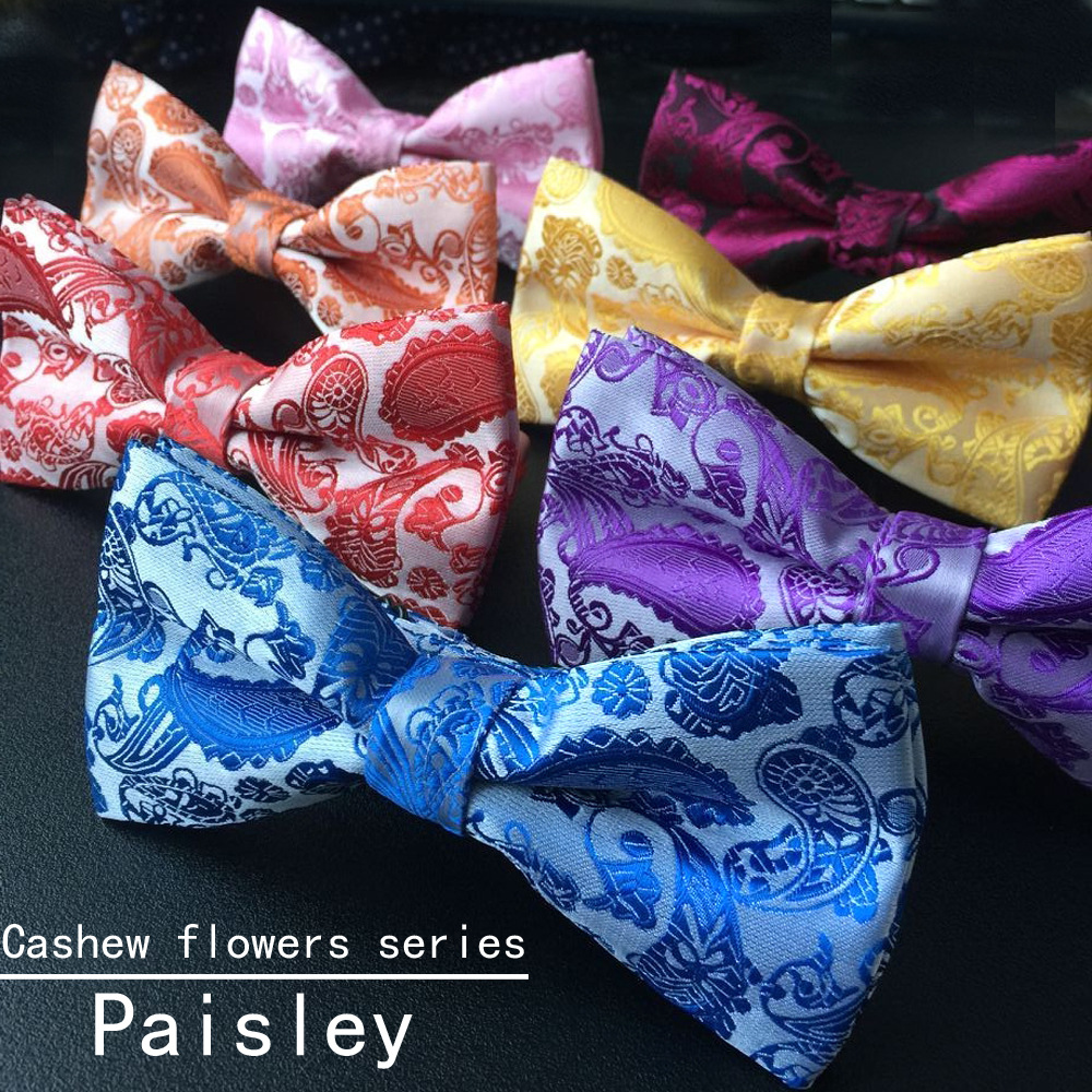 欧美风尚男士英伦领结 佩斯利腰果花蝴蝶结领花现货厂家批发定制