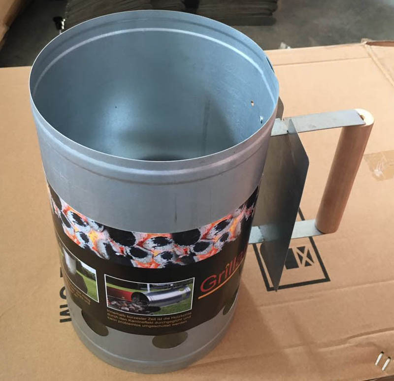 Barril de encendido de carbón de leña de encendido de carbón barril de encendido estufa de barbacoa encendedor al aire libre barril de carbón barril de encendido de barbacoa