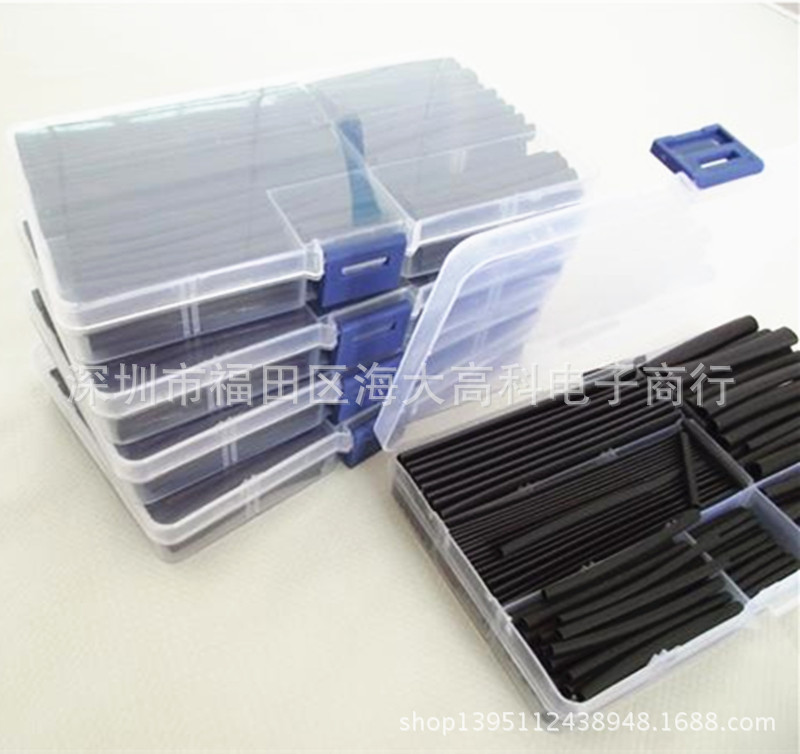 热缩管组合 WOER绝缘热缩管 沃尔 150PCS黑色盒装 φ2.0--φ13.0