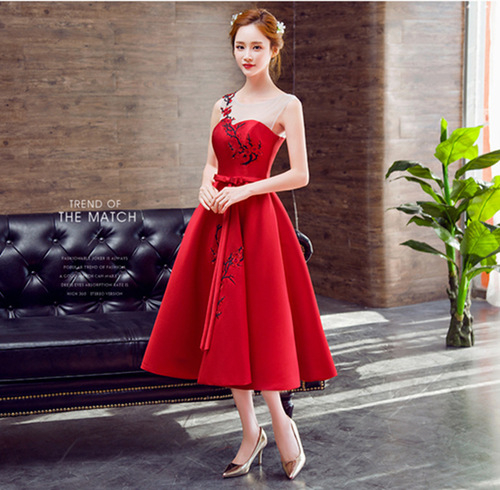 Evening Dresses cocktail party banquet dress vestido de banquete de cóctel Bridegroom wedding party evening dress