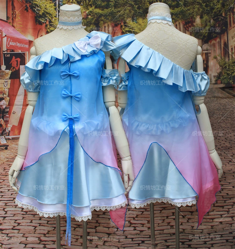 Двуглавое голубое градиентное LOVE LIVE! Донжо Хито костюм cosplay